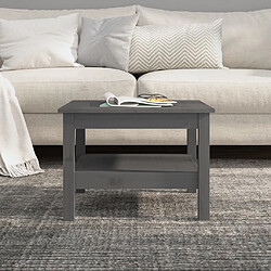 Acheter ComfortXL Table Basse Gris 55x55x40 Cm Bois Massif De Pin