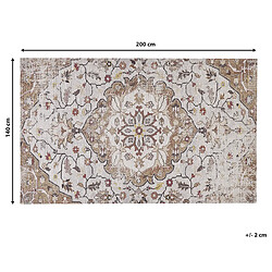 Beliani Tapis Beige et Marron 140 x 200 cm KATTAKKADA