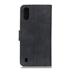 Etui en PU style vintage noir pour votre ZTE Blade A5 (2020)