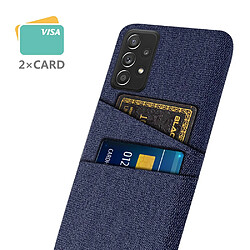 Coque en TPU antichoc avec porte-cartes bleu pour votre Samsung Galaxy A72 4G/5G