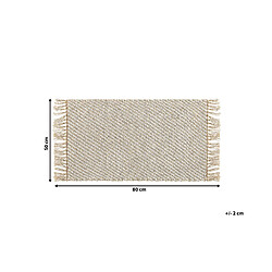 Beliani Tapis beige à motif rayé 50 x 80 cm ALADAG