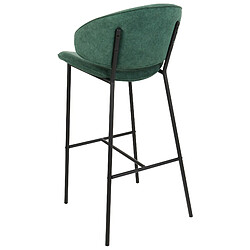 Beliani Tabouret de bar Set de 2 Tissu Vert foncé KIANA pas cher