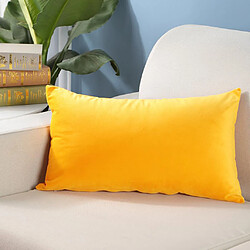 Acheter Housse de coussin jaune en velours doux