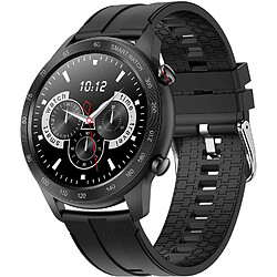 Chrono Chronus Smartwatch Hommes, Montre-Bracelet Intelligente Hommes Fitness Tracker Montre Connectée Ronde IP68 Montre Fitness Étanche Hommes avec Moniteur de Fréquence Cardiaque Podomètre Montre de Sport Portable Compatible iOS Android(noir)