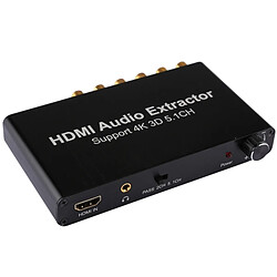 Wewoo 4K 3D HDMI 5.1CH audio décodeur extracteur