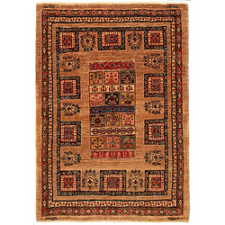 Vidal Tapis de laine 159x110 brun Kashkuli