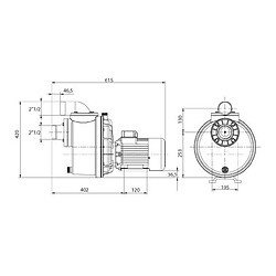 Pompe nage à contre courant 39m3/h 2cv monophasé - nadorself 200 mono - ESPA