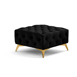 Avis Lisa Design Camden - pouf chesterfield en velours - pieds en métal doré