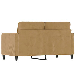 Maison Chic Canapé à 2 places,Sofa de Salon,Canapé droit Marron 120 cm Velours -GKD791119 pas cher