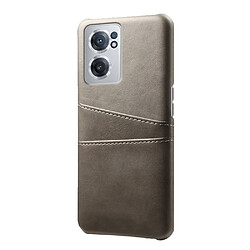 Coque en TPU + PU avec porte-cartes, gris pour OnePlus Nord CE 2 5G