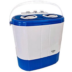 Mini Machine à Laver Portable Camping 3Kg Lavage 1Kg Centrifugeuse 2 Compartimen, 190 , Blanc/Bleu, Briebe, WM1140