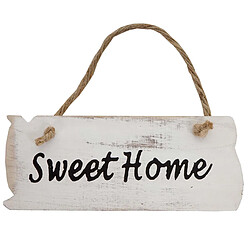 Mendler Planche murale Sweet Home, planche décorative, panneau style shabby, vintage, 10x25x1cm, blanc