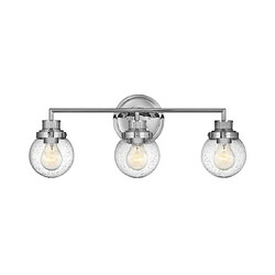 Elstead Lighting Applique murale Salle de bains Hinkley Acier,verre grainé transparent Chrome poli