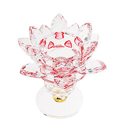 Avis cristal lotus fleur bougeoir photophore maison feng shui décor rouge