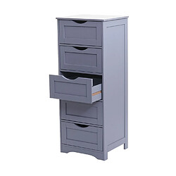 Avis Mendler Commode HWC-B65, meuble à tiroirs, 5 tiroirs 100x40x35cm ~ gris