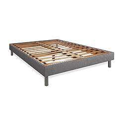 Bodycare Ensemble 140x190 matelas BodyForm à Mémoire de forme 3 zones + sommier kit gris pas cher