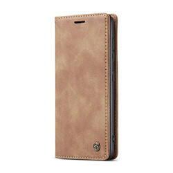 Acheter Caseme Etui en PU entreprise auto-absorbée marron clair pour votre Samsung Galaxy S20 Ultra/S11 Plus