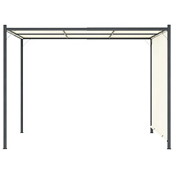 vidaXL Pergola avec toit réglable Crème Blanc 3x3 m Acier