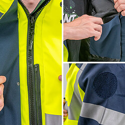 CODUPAL Parka de travail haute visibilité Veste impermeable en Goretex pas cher