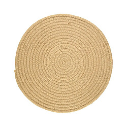 Aubry Gaspard Set de table rond en jute naturelle (Lot de 6) naturel.