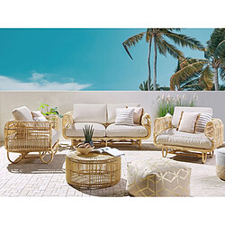 Beliani Set de jardin DOLCEDO/LIMNI Rotin Beige