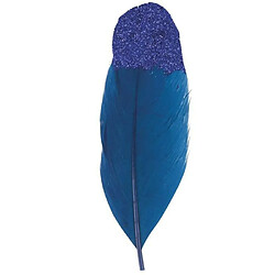 Artemio 6 plumes bleu foncé à paillettes