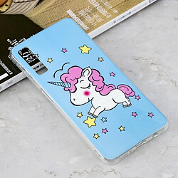 Wewoo Coque Etui de protection en TPU antichoc motif lumineux Licorne pour Galaxy A7 (2018)