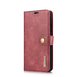 Wewoo Housse Coque Etui en cuir Crazy Horse Texture Flip détachable magnétique pour HuMate 20 Pro, avec support & fentes pour cartes et porte-monnaie (Rouge)