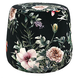 Aubry Gaspard Pouf en velours. Pouf en velours