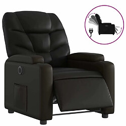 Maison Chic Fauteuil Relax pour salon, Fauteuil inclinable électrique Noir Similicuir -GKD11325