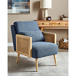 Beliani Fauteuil ORUM Tissu Bleu