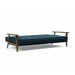 Acheter Inside 75 INNOVATION LIVING Canapé lit design SPLITBACK FREJ convertible 115*210 cm chêne fumé tissu Argus Navy Blue