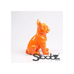 Avis Stoobz Chien bouledogue français coloré 37 x 25 x 22 cm orange.