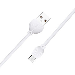 Wewoo Câble USB CL-61 Câble de transmission de données tressé en alliage d'aluminiumcâble de charge USB 2.5A 2,5Alongueur 1 m blanc