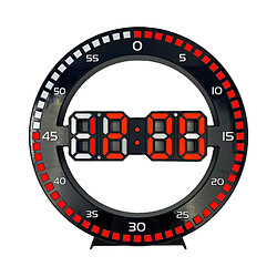 Horloge Murale Numérique LED Horloge électronique Ronde Home Office Red Count Second