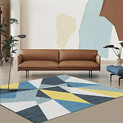 Acheter Tapis de Salon Chambre Design Moderne 160x230cm Bleu et Jaune