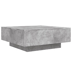 vidaXL Table basse gris béton 80x80x31 cm bois d'ingénierie