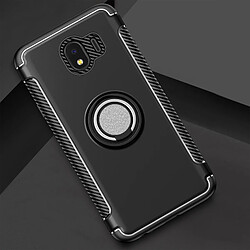 Wewoo Coque Étui de protection magnétique à 360 degrés avec anneau de rotation pour Galaxy J4 2018 noir