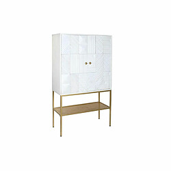 Buffet DKD Home Decor Doré Métal Blanc Bois de manguier (91 x 44 x 152 cm)