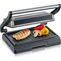 Barbecue Electrique - Grillade SEVERIN KG2394 Gril multifonction compact : viande - paninis - légumes - plaques anti-adhésives 23x14 -5 cm - récupérateur d