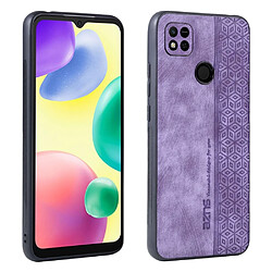 Coque en TPU + PU anti-chute pour votre Xiaomi Redmi 10A/Redmi 9C/Redmi 9C NFC - violet