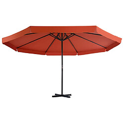 vidaXL Parasol d'extérieur avec mât en aluminium 500 cm terre cuite