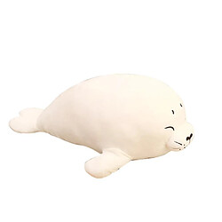 Universal 40 cm mignon sceau doux en peluche en peluche jouet intérieur décor de maison enfant copine cadeau d'anniversaire (blanc)