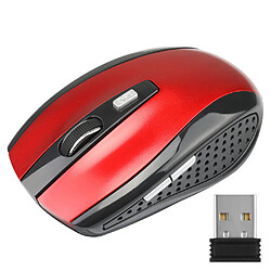 Souris de jeu sans fil rouge DPI réglable 2,4 G 6 boutons Souris optique