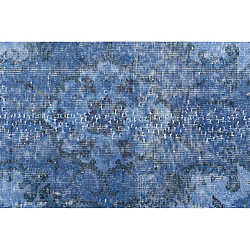 Avis Vidal Tapis de laine 290x165 Bleu Ultra Vintage