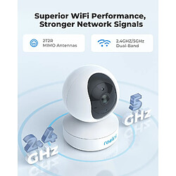 REOLINK 4MP Caméra Surveillance Interieure - E1 Pro- Caméra Pan & Tilt WiFi CCTV Caméra IP Audio Bidirectionnel, Détection de Mouvement pour maison