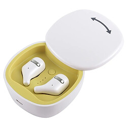 Avis Wewoo Sports de plein air Portable In-ear Bluetooth V5.0 + EDR écouteur avec boîtier chargement à rotation 360 degrés (blanc)