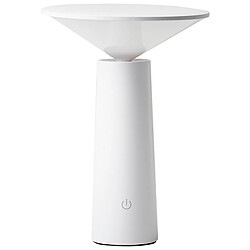 Beliani Lampe à poser sans fil en métal blanc LEVIRA