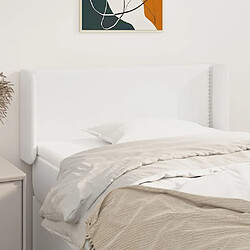 Maison Chic Tête de lit moderne avec oreilles pour chambre - Décoration de lit Blanc 83x16x78/88 cm Similicuir -MN65501