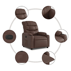 Acheter vidaXL Fauteuil inclinable Marron Similicuir